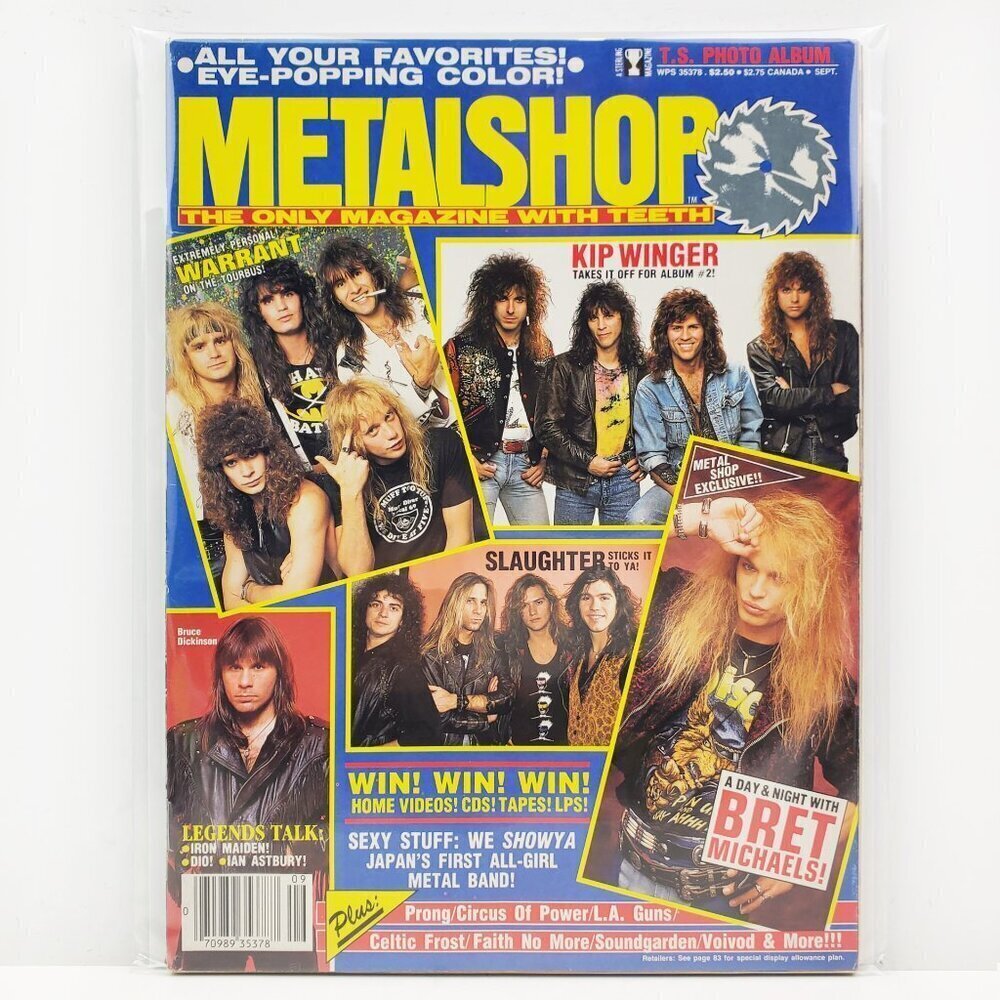 Metalshop Magazine Iron Maiden Soundgarden L.A. Guns Show-Ya Dio Cult Sept. 1990
